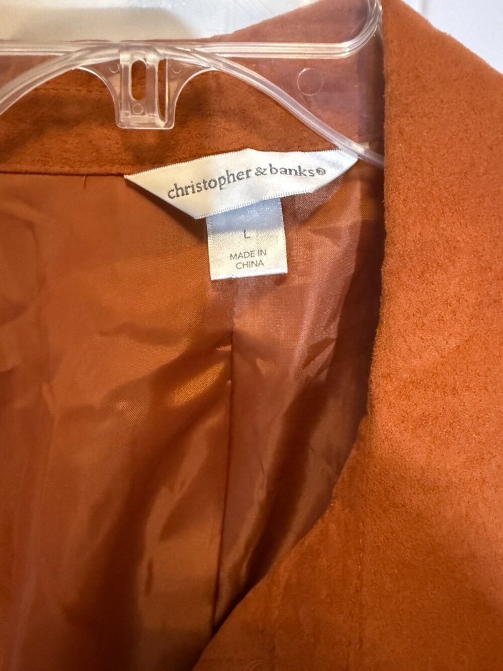 Rust Suede Like Jacket - Picture 2 of 4